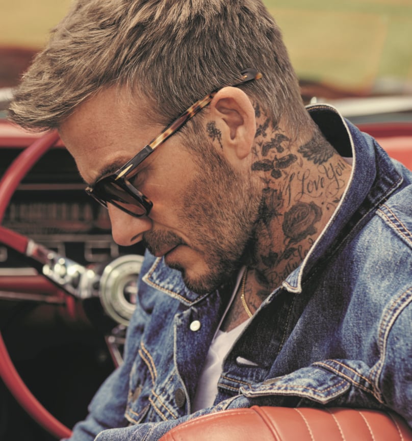 David Beckham Wearing David Beckham Sunglasses