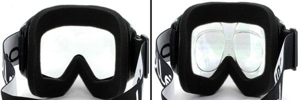 Ski masks with and without prescription inserts