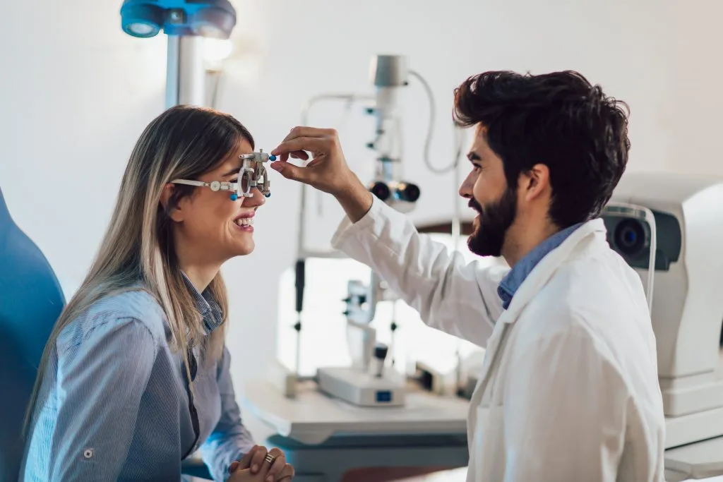 Image showing an example of an eye test exam