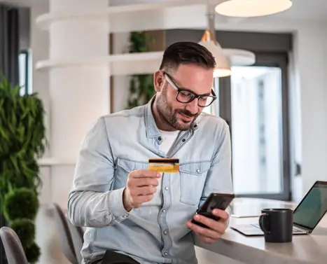 paying by card on phone
