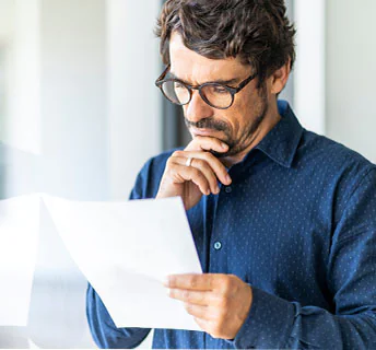 Reading Glasses page link with prescription information and text overlay