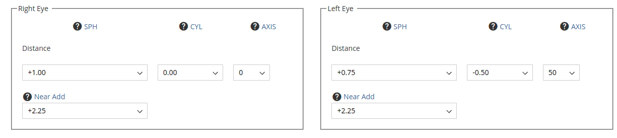 specsavers prescription on our website