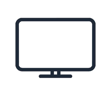 Computer monitor icon representing intermediate vision zone in varifocal lenses for screen work