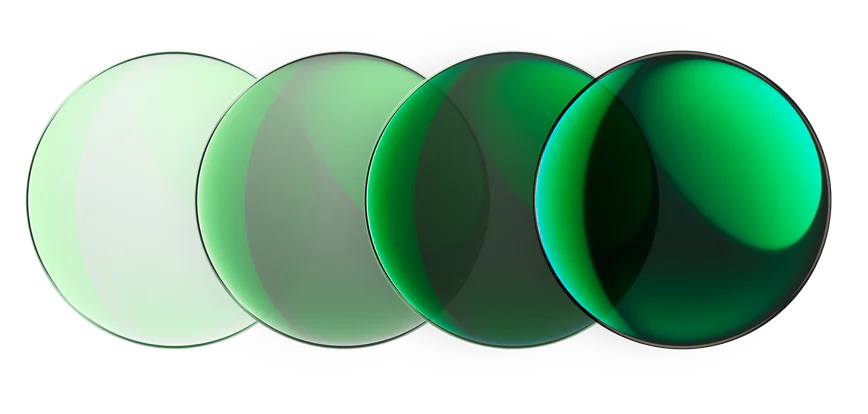 Transition Lenses in Emerald Colour