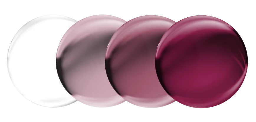 Transition Lenses in Ruby Colour