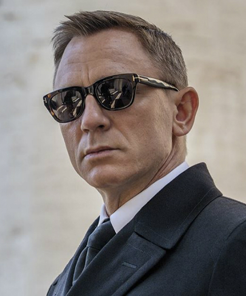 Model wearing Tom Ford eyewear