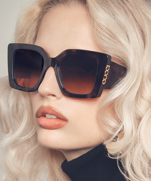 Model wearing Gucci GG2039S sunglasses