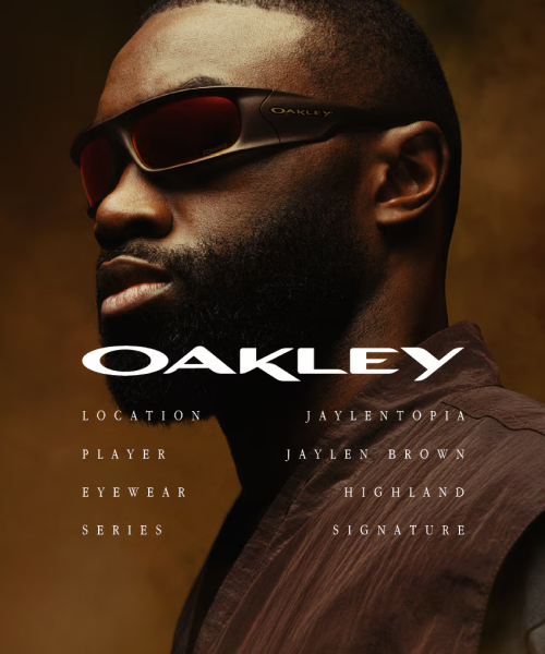 Model wearing Oakley sunglasses