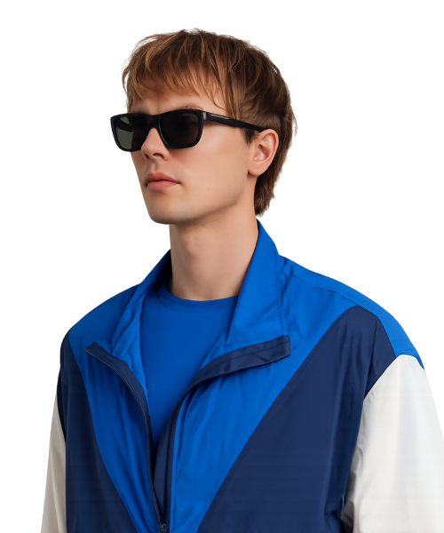 Model wearing Polaroid sunglasses