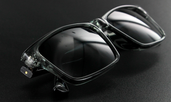 A pair of sunglasses with grey lenses