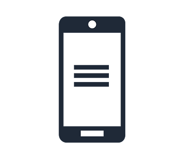 Smartphone icon representing near vision reading zone in varifocal lenses for books and phones