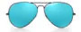 Turquoise Mirror Sunglasses Lens