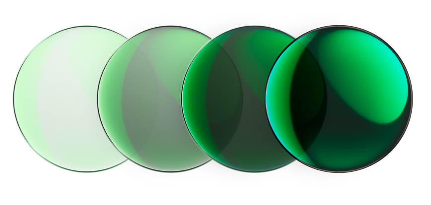 Transition Lenses in Emerald Color