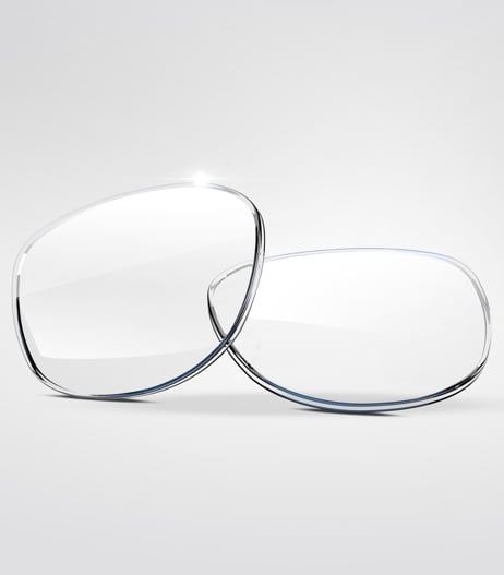 close up of glasses lenses
