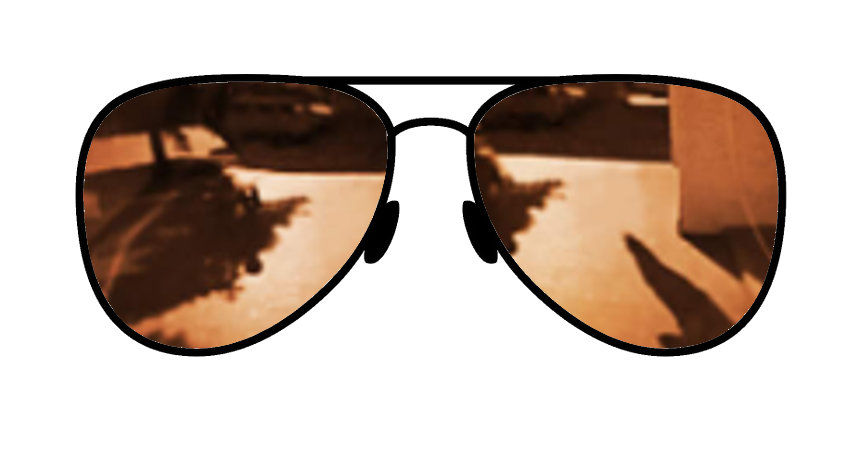 Bronze mirrored sunglass lens, fashionable and functional in bright light