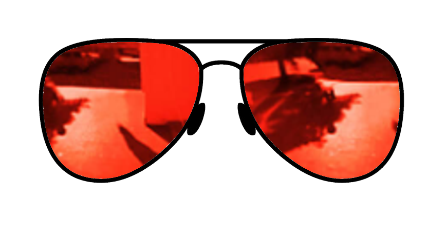 Red fire mirrored sunglass lens, ideal for intense light conditions